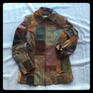 Roberto Cavalier Patchwork Leather Jacket size M